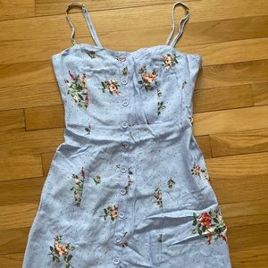 Light blue floral dress